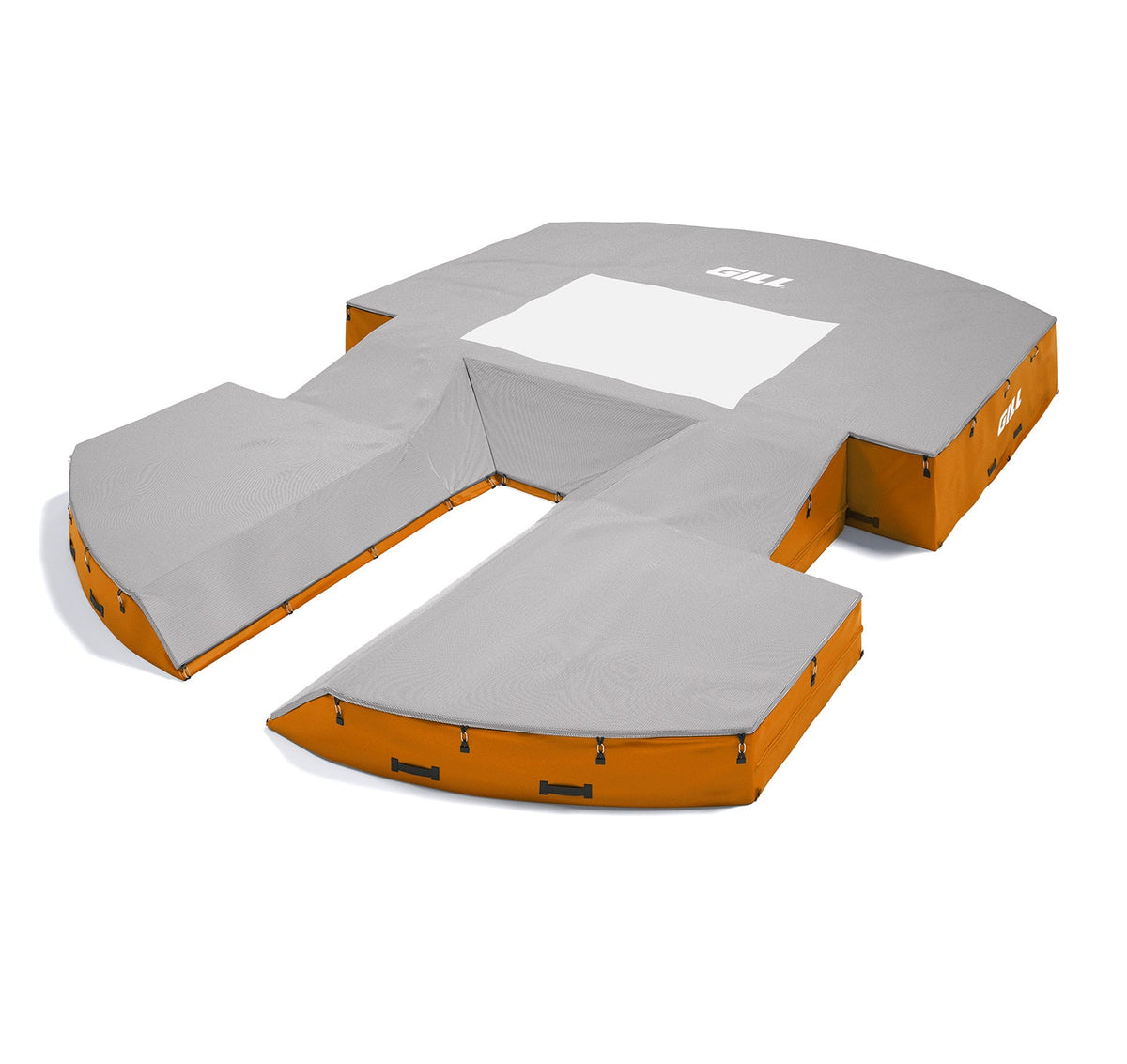 Gill Athletics AGX M4 Pole Vault Landing System (21'6" X 31'2" X 32") Gray, Orange