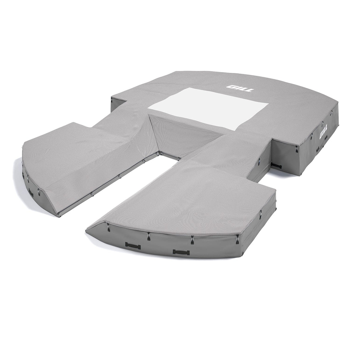 Gill Athletics AGX M4 Pole Vault Landing System (21'6" X 31'2" X 32") Gray, Gray