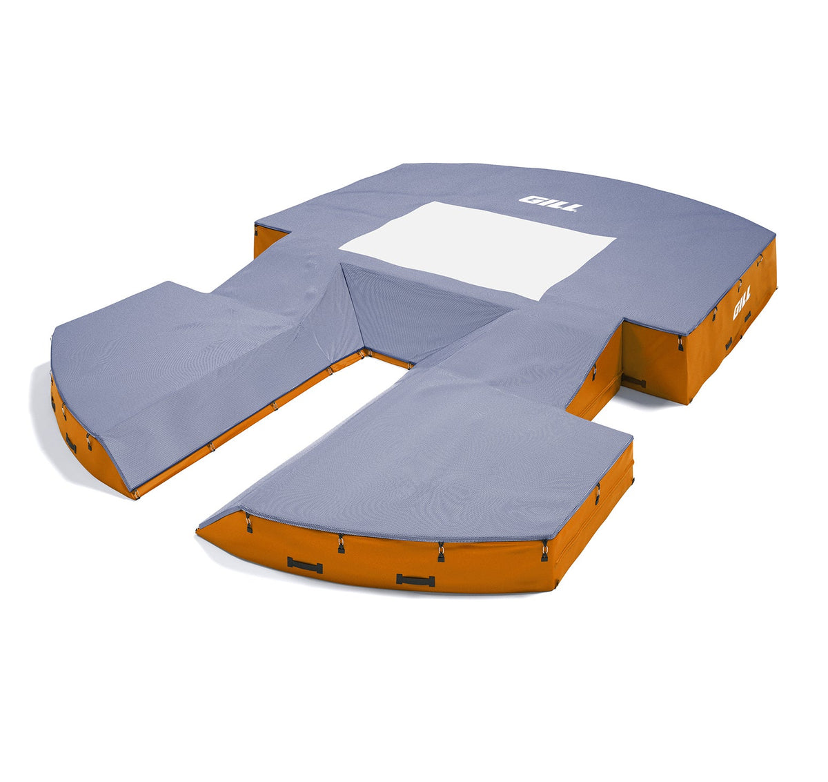 Gill Athletics AGX M4 Pole Vault Landing System (21'6" X 31'2" X 32") Royal Blue, Orange