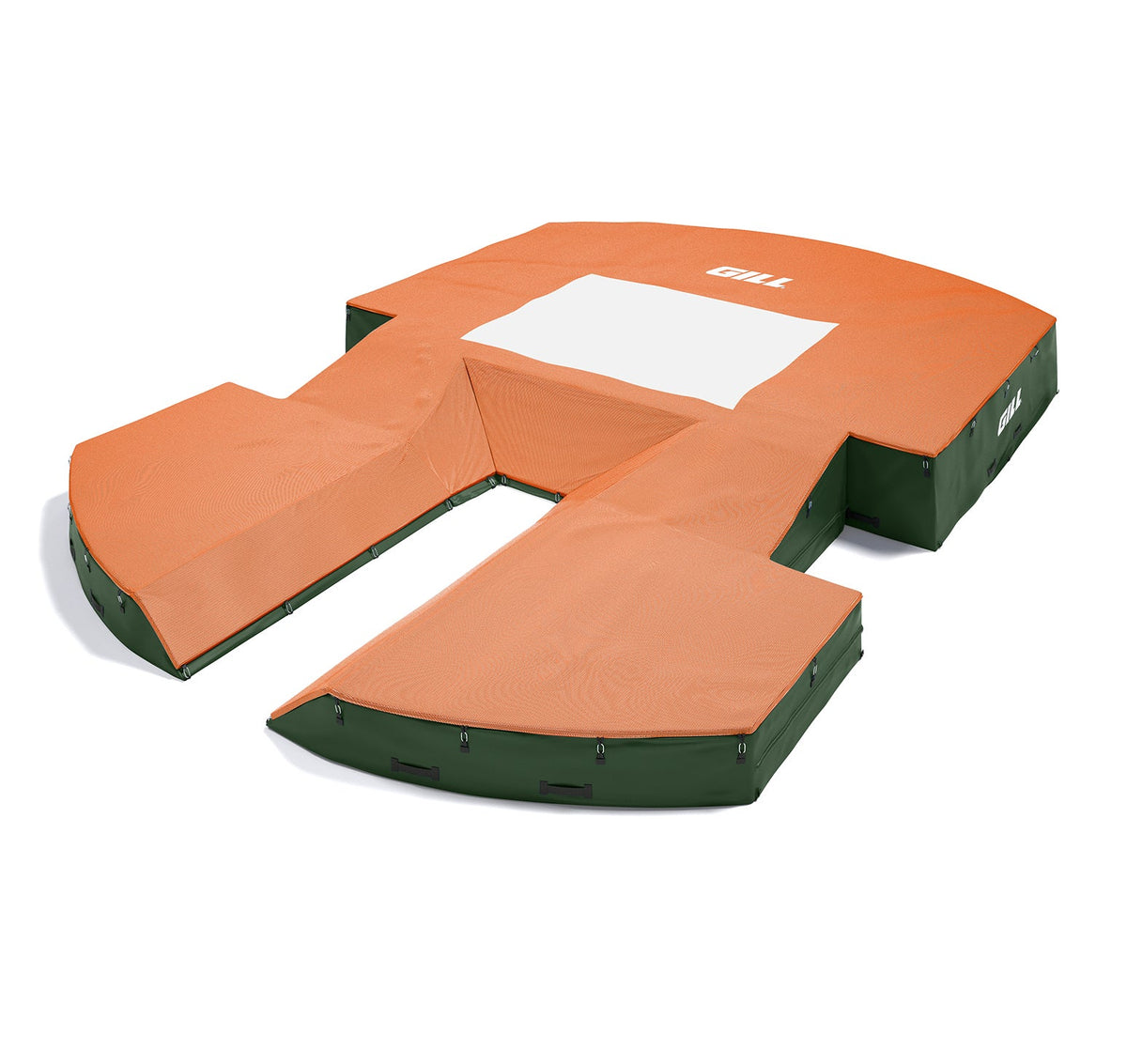Gill Athletics AGX M4 Pole Vault Landing System (21'6" X 31'2" X 32") Orange, Dark Green