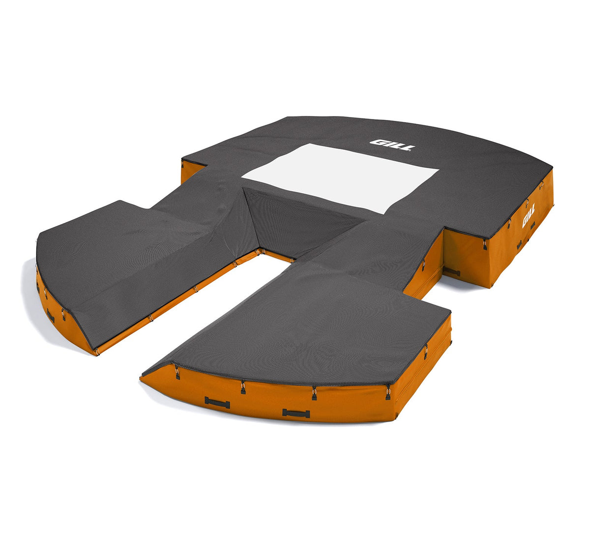 Gill Athletics AGX M4 Pole Vault Landing System (21'6" X 31'2" X 32") Black, Orange