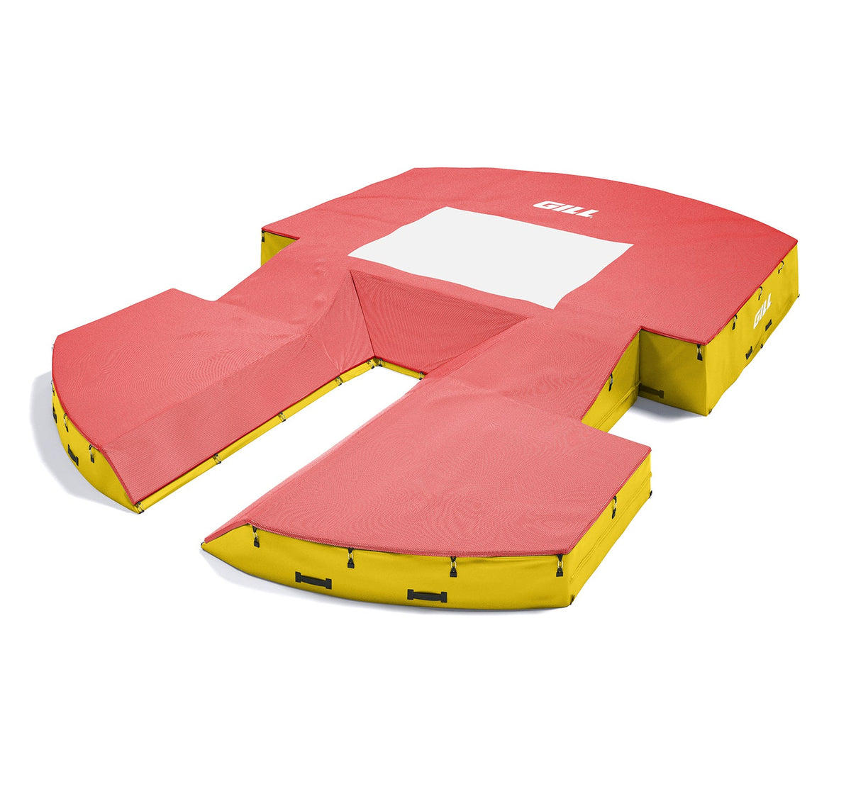 Gill Athletics AGX M4 Pole Vault Landing System (21'6" X 31'2" X 32") Red, Yellow Gold