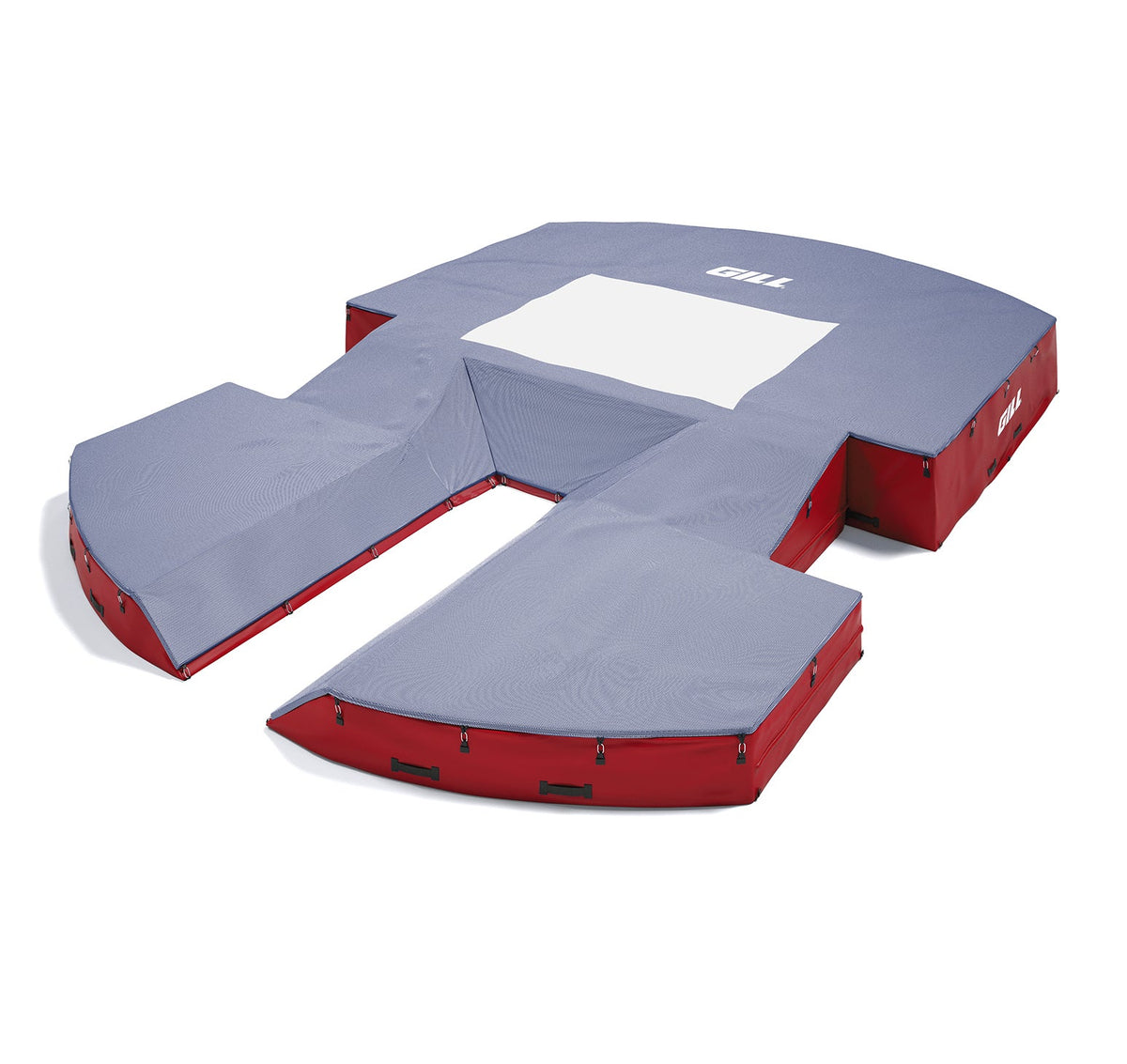 Gill Athletics AGX M4 Pole Vault Landing System (21'6" X 31'2" X 32") Royal Blue, Red