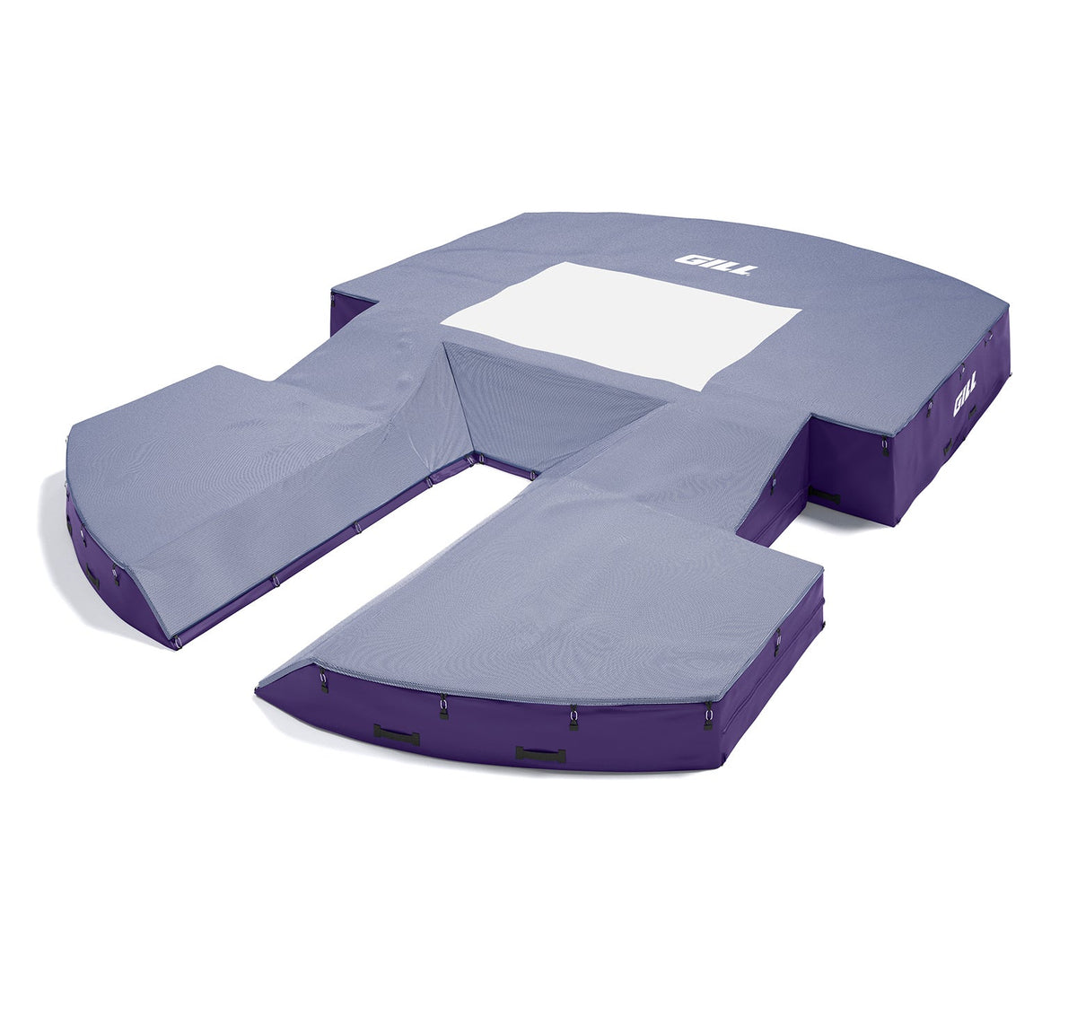Gill Athletics AGX M4 Pole Vault Landing System (21'6" X 31'2" X 32") Royal Blue, Purple