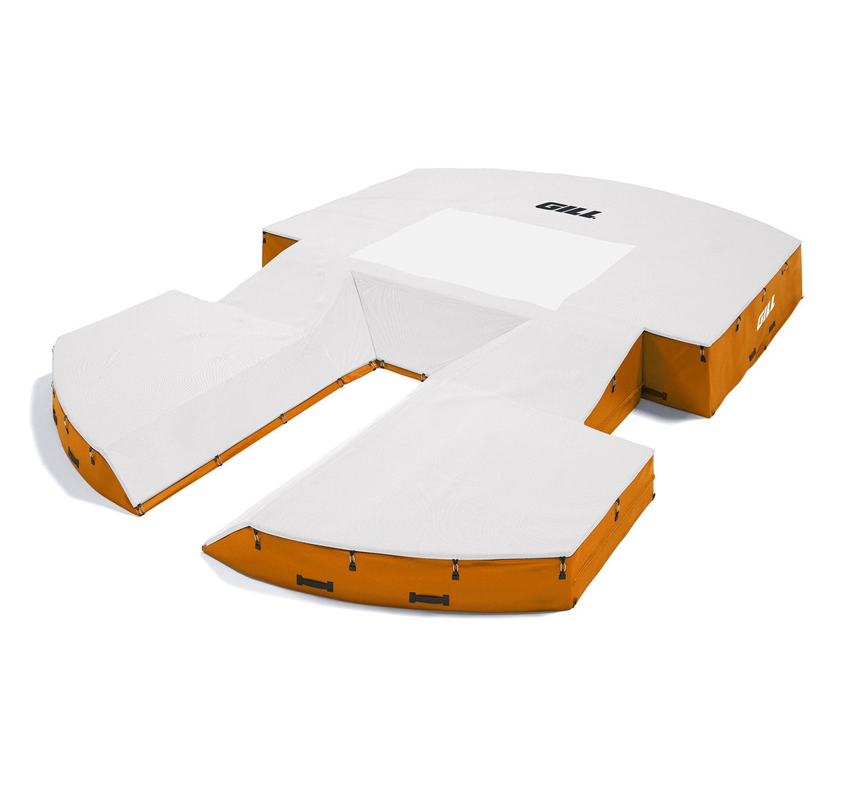 Gill Athletics AGX M4 Pole Vault Landing System (21'6" X 31'2" X 32") White, Orange