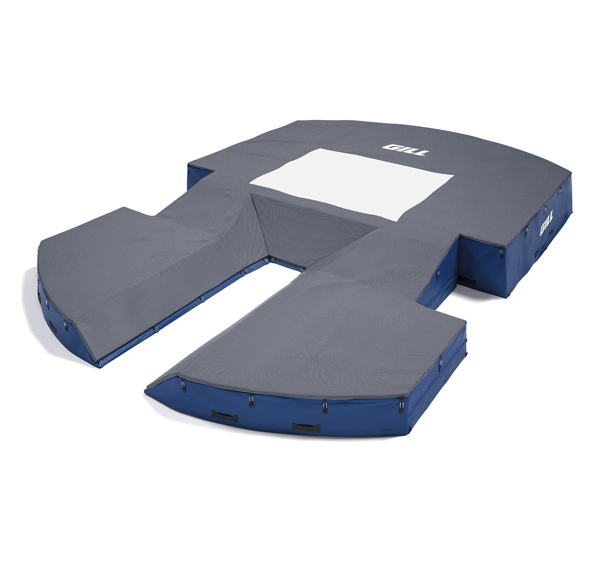 Gill Athletics AGX M4 Pole Vault Landing System (21'6" X 31'2" X 32") Navy Blue, Royal Blue