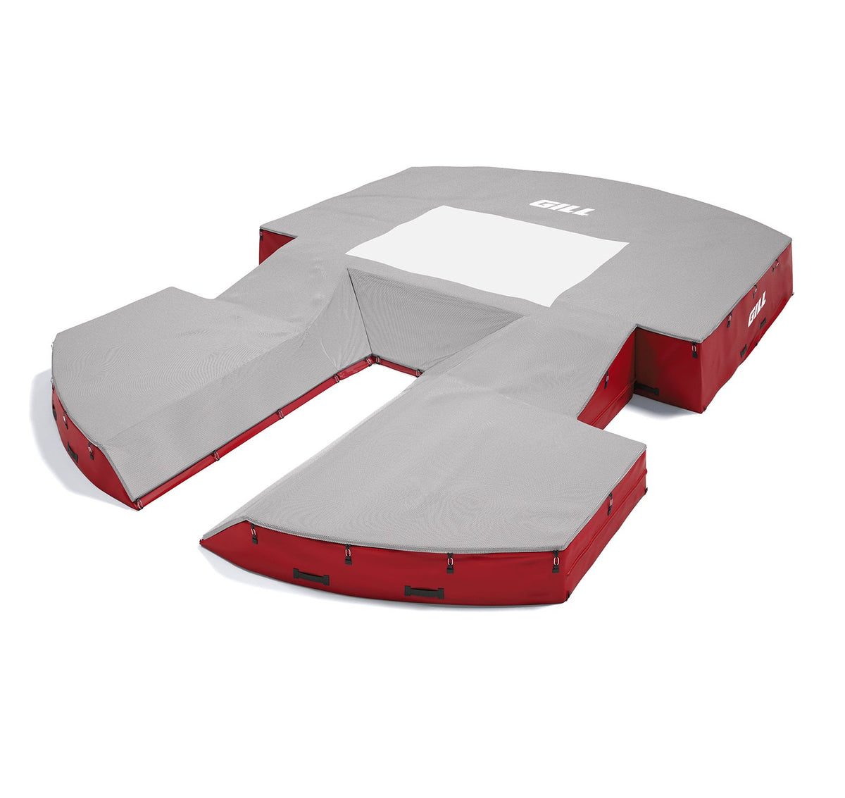 Gill Athletics AGX M4 Pole Vault Landing System (21'6" X 31'2" X 32") Gray, Red