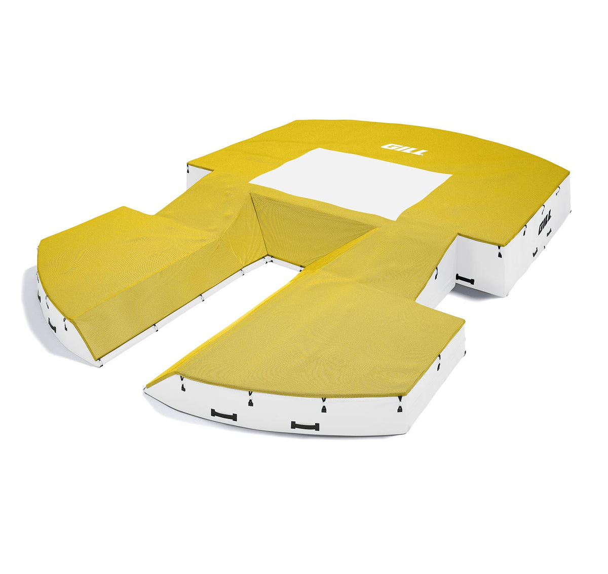 Gill Athletics AGX M4 Pole Vault Landing System (21'6" X 31'2" X 32") Yellow Gold, White