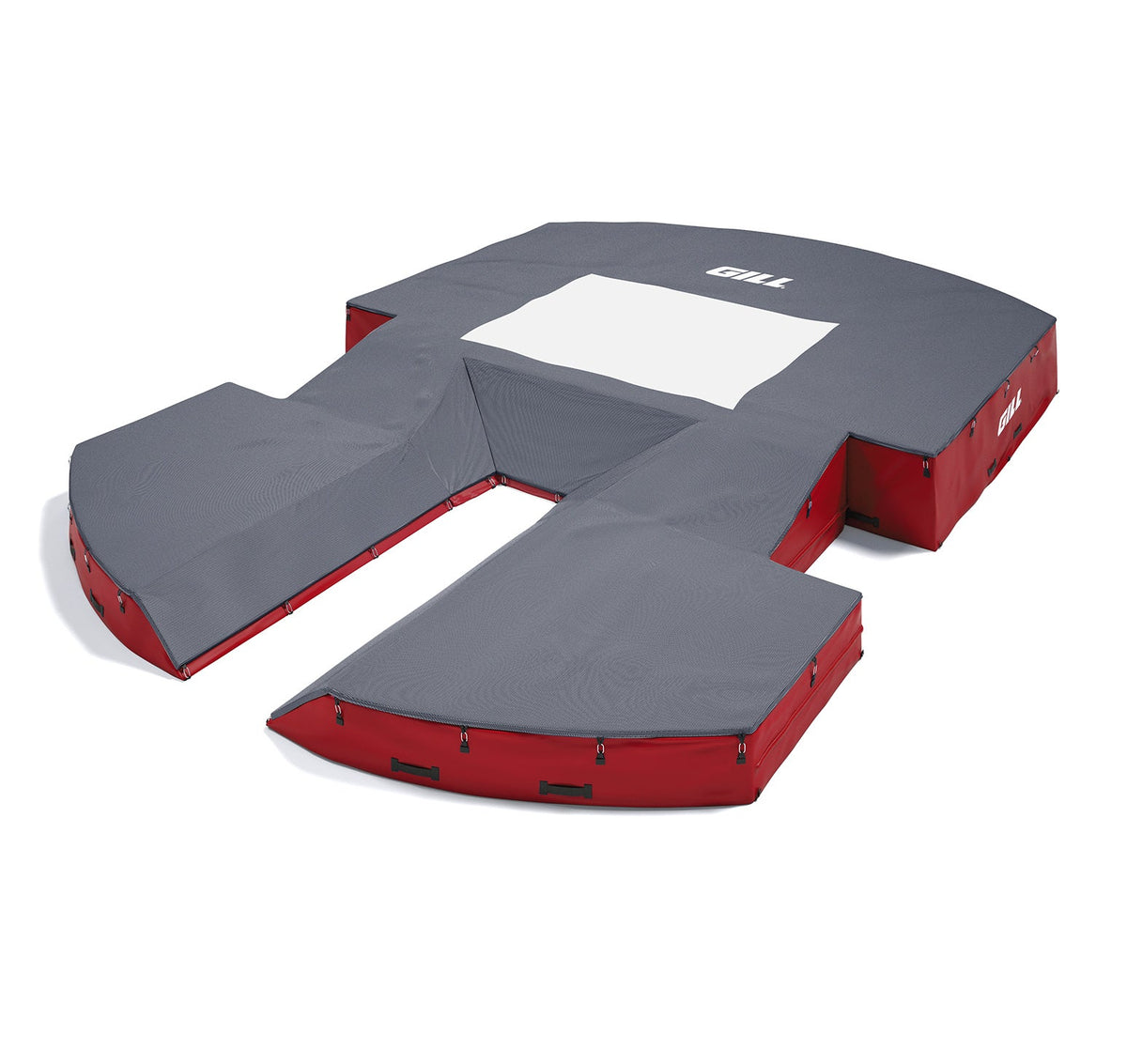 Gill Athletics AGX M4 Pole Vault Landing System (21'6" X 31'2" X 32") Navy Blue, Red