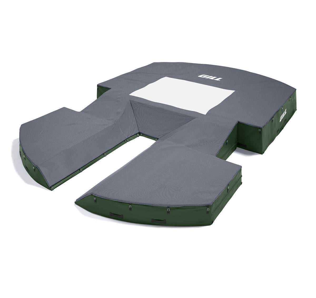 Gill Athletics AGX M4 Pole Vault Landing System (21'6" X 31'2" X 32") Navy Blue, Dark Green