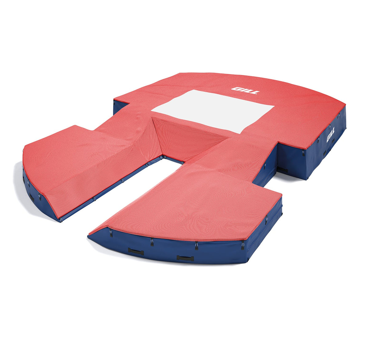 Gill Athletics AGX M4 Pole Vault Landing System (21'6" X 31'2" X 32") Red, Royal Blue