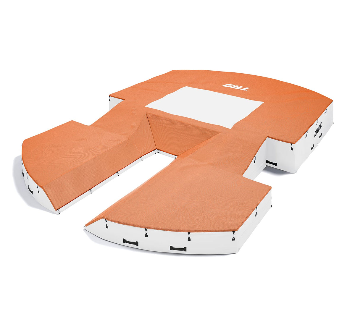 Gill Athletics AGX M4 Pole Vault Landing System (21'6" X 31'2" X 32") Orange, White