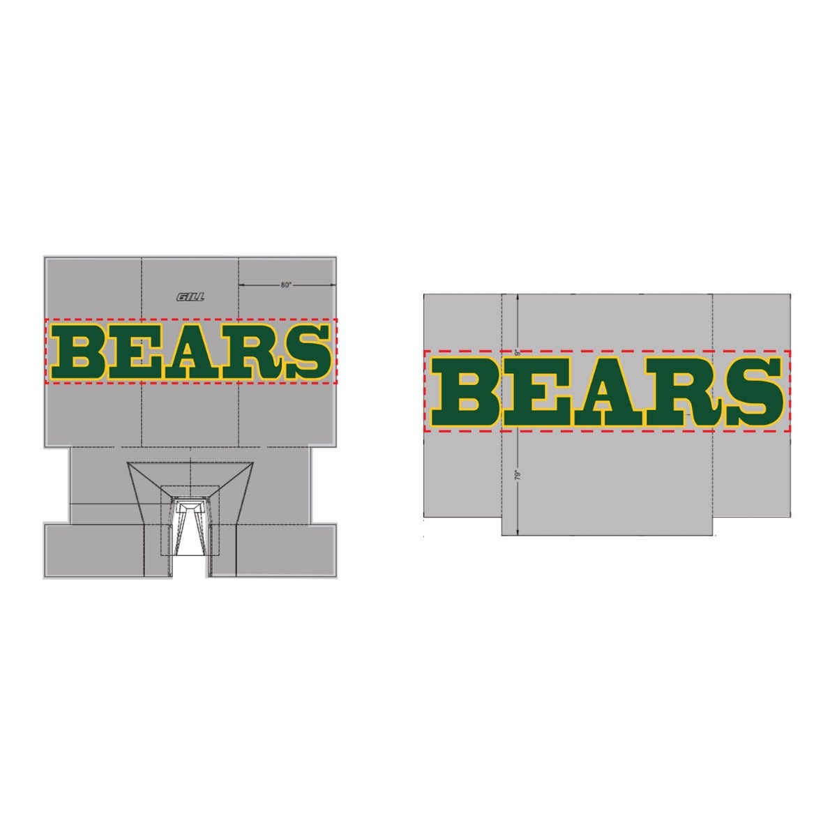 Gill Athletics Ultimate Landing System Graphics Top Pad Horizontal Graphic