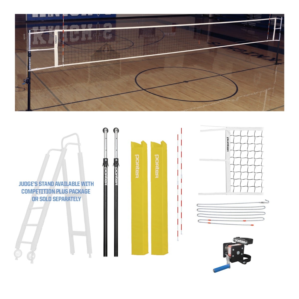 Porter Athletic Powr Hybrid Vb Competition Package Yellow Gold, No Graphics