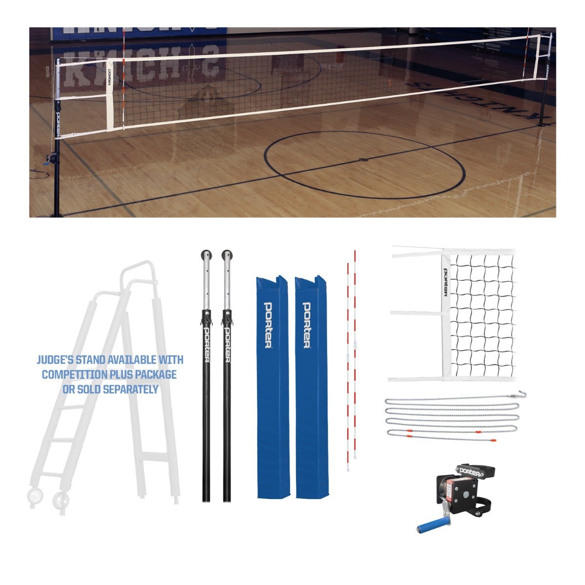 Porter Athletic Powr Hybrid Vb Competition Package Royal Blue, No Graphics