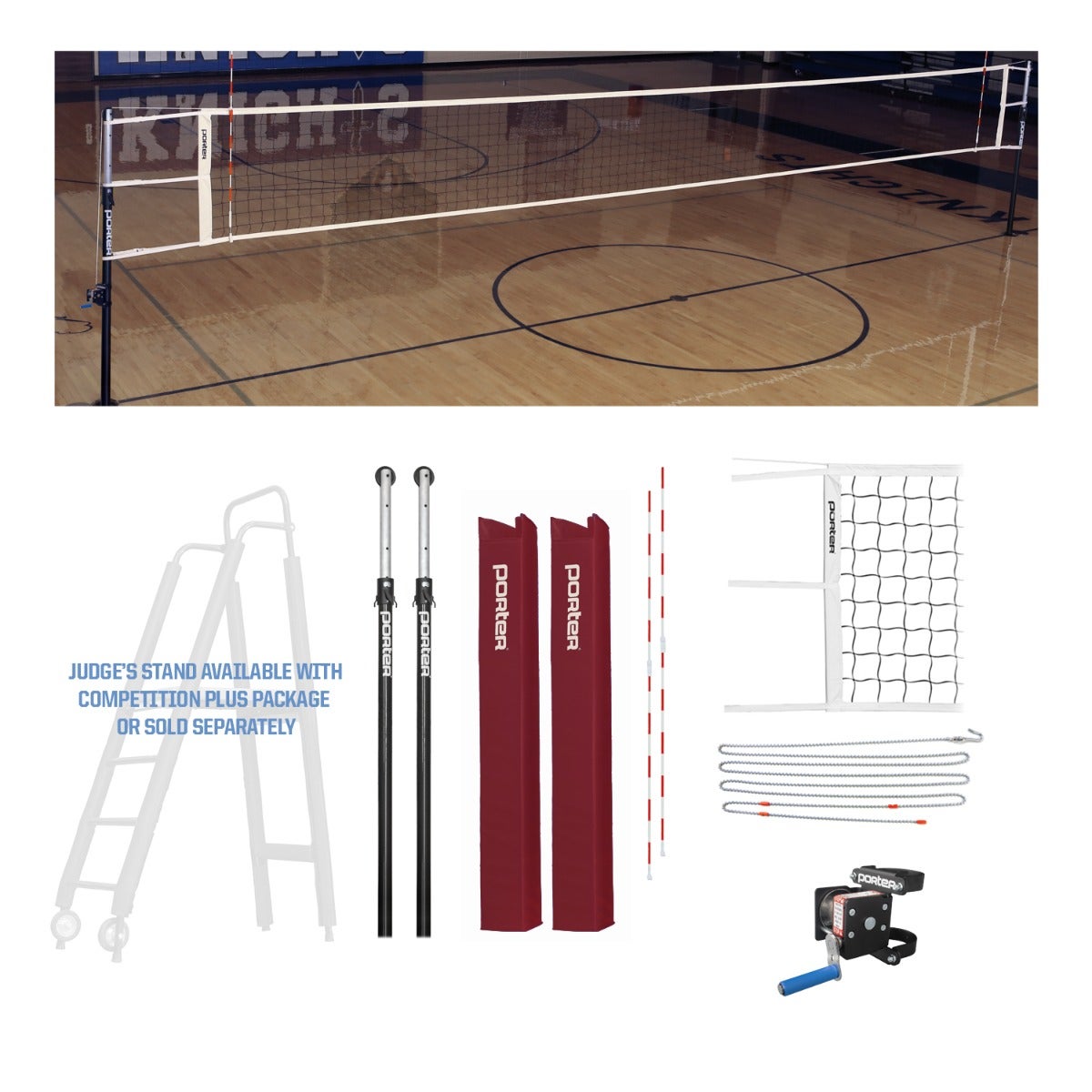 Porter Athletic Powr Hybrid Vb Competition Package Maroon, Graphics