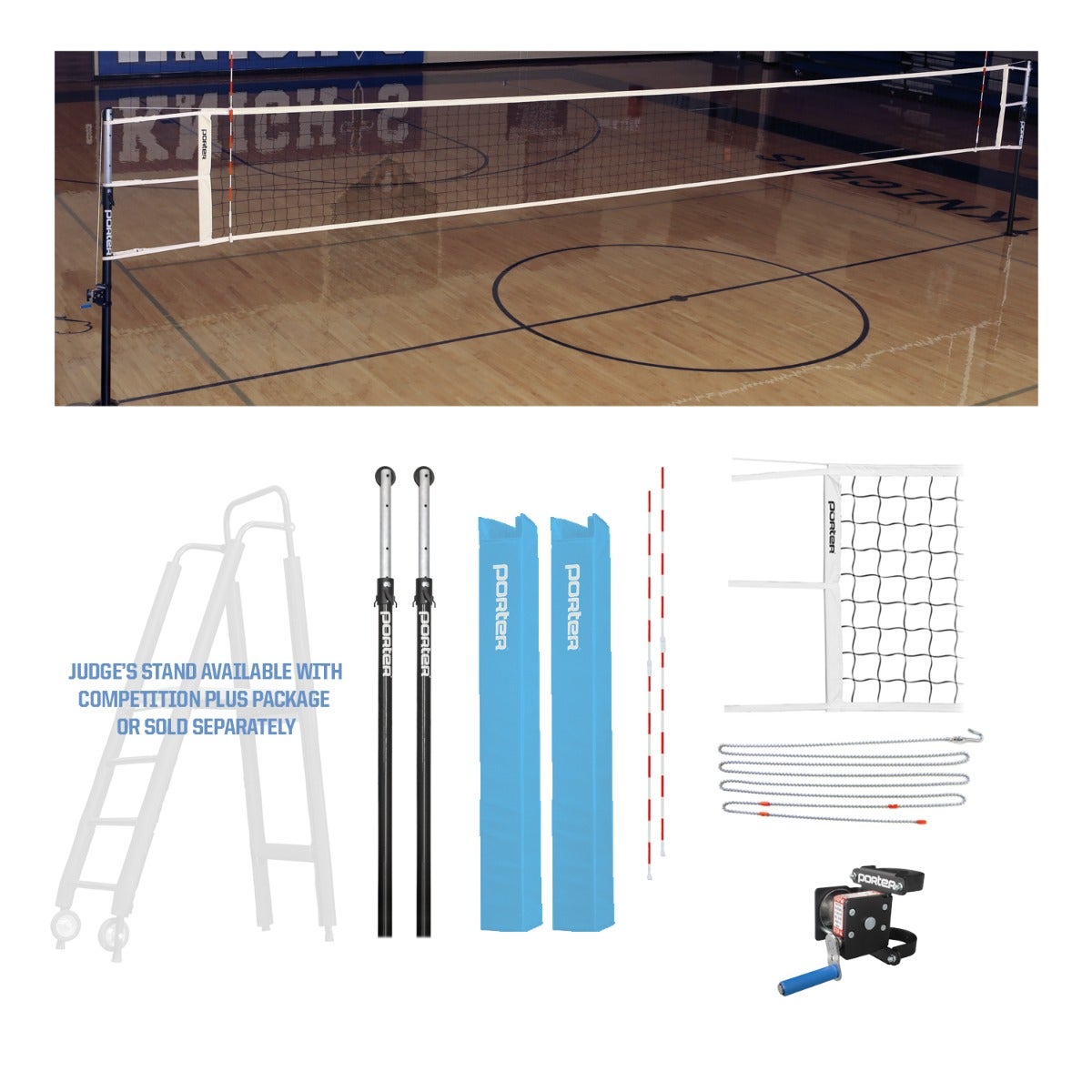 Porter Athletic Powr Hybrid Vb Competition Package Light Blue, No Graphics