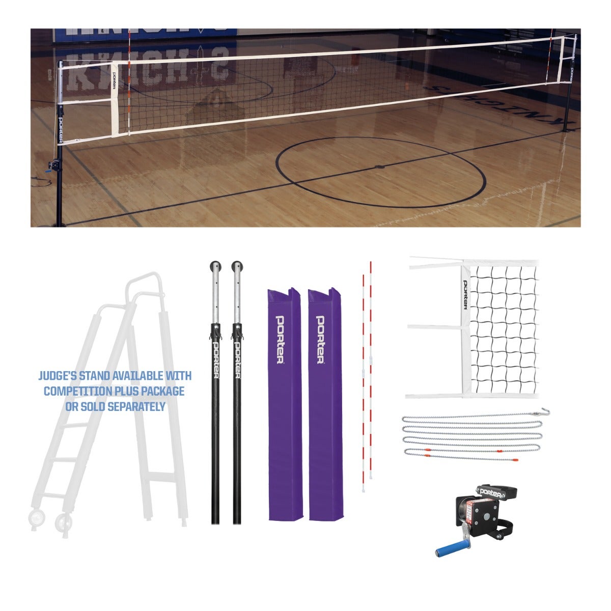 Porter Athletic Powr Hybrid Vb Competition Package Purple, No Graphics