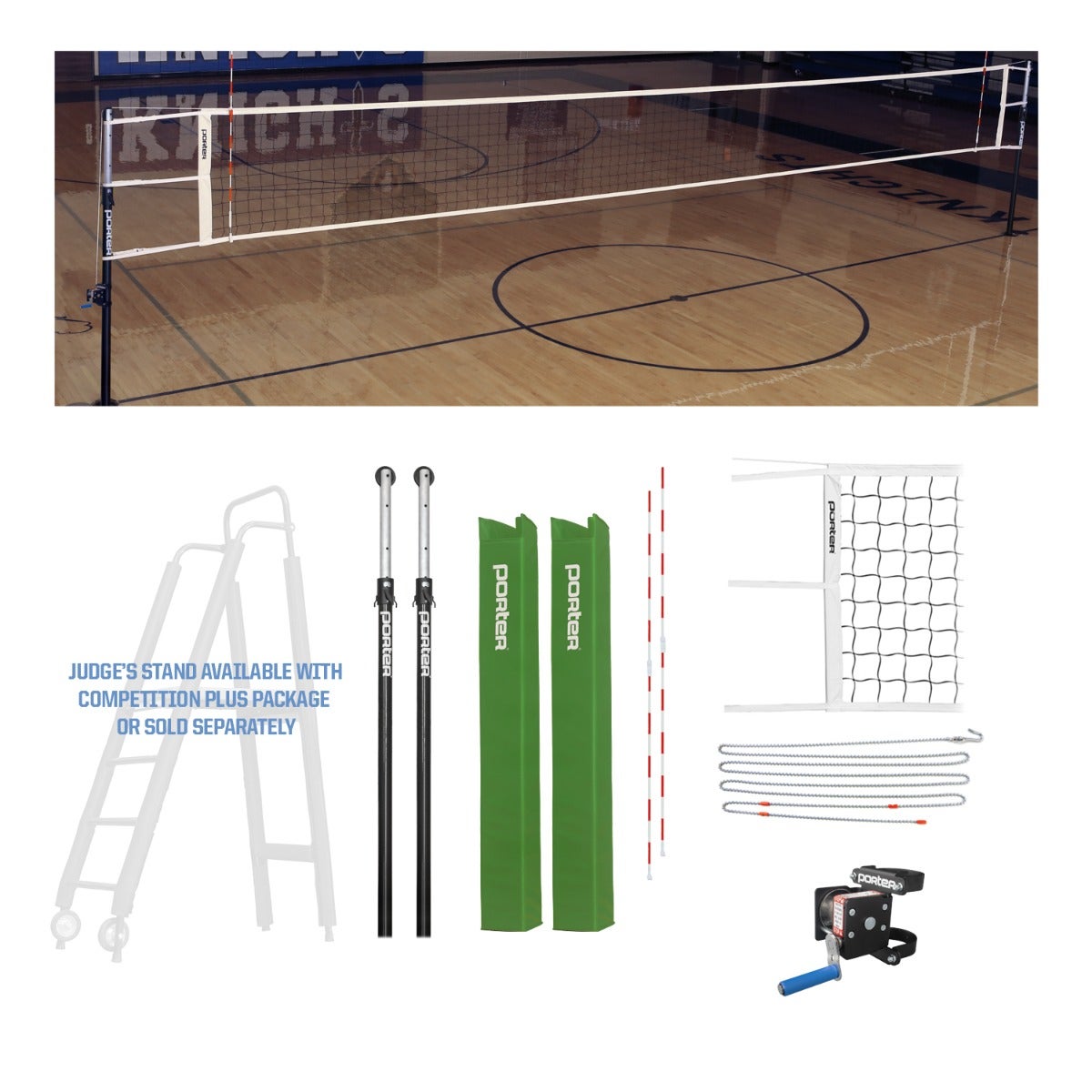 Porter Athletic Powr Hybrid Vb Competition Package Kelly Green, No Graphics