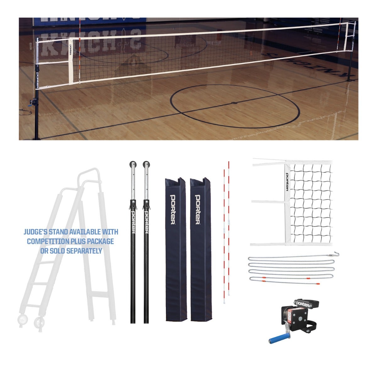 Porter Athletic Powr Hybrid Vb Competition Package Navy Blue, No Graphics
