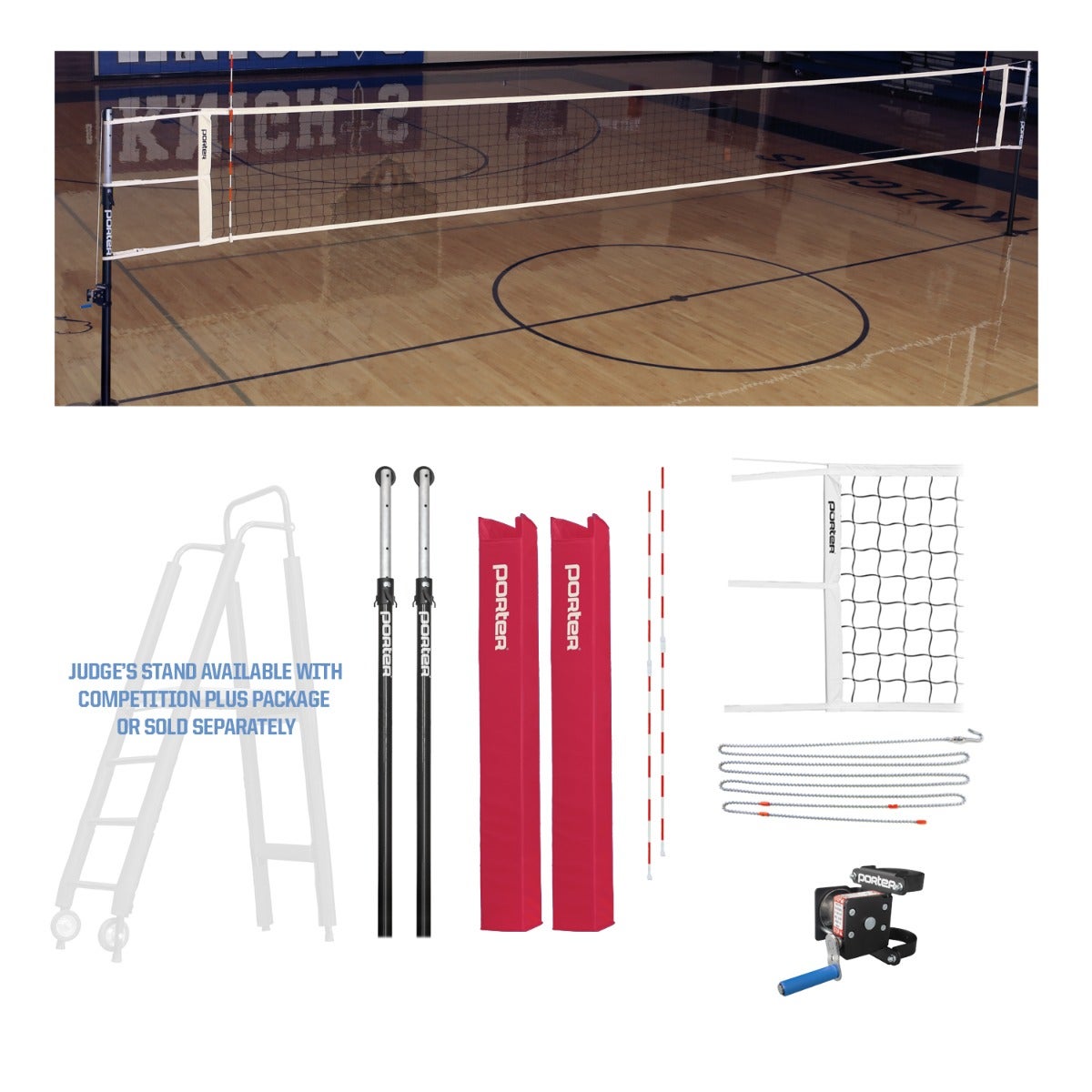 Porter Athletic Powr Hybrid Vb Competition Package Red, No Graphics