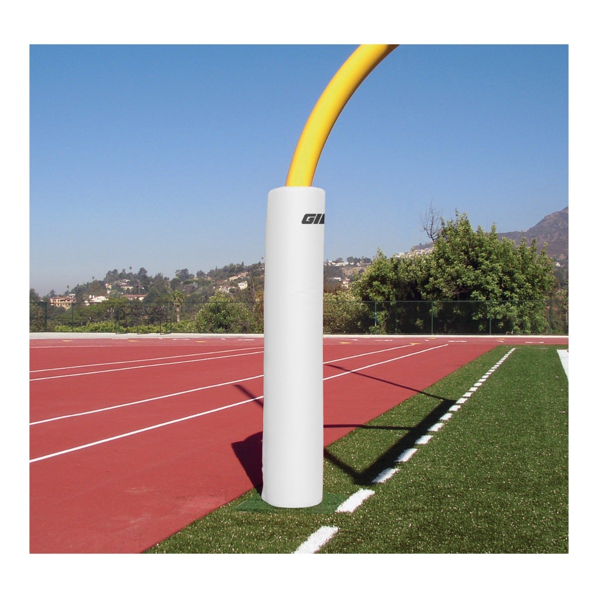 Gill Athletics 6' Tall Post Pads 6 5/8" diameter, White, Graphics