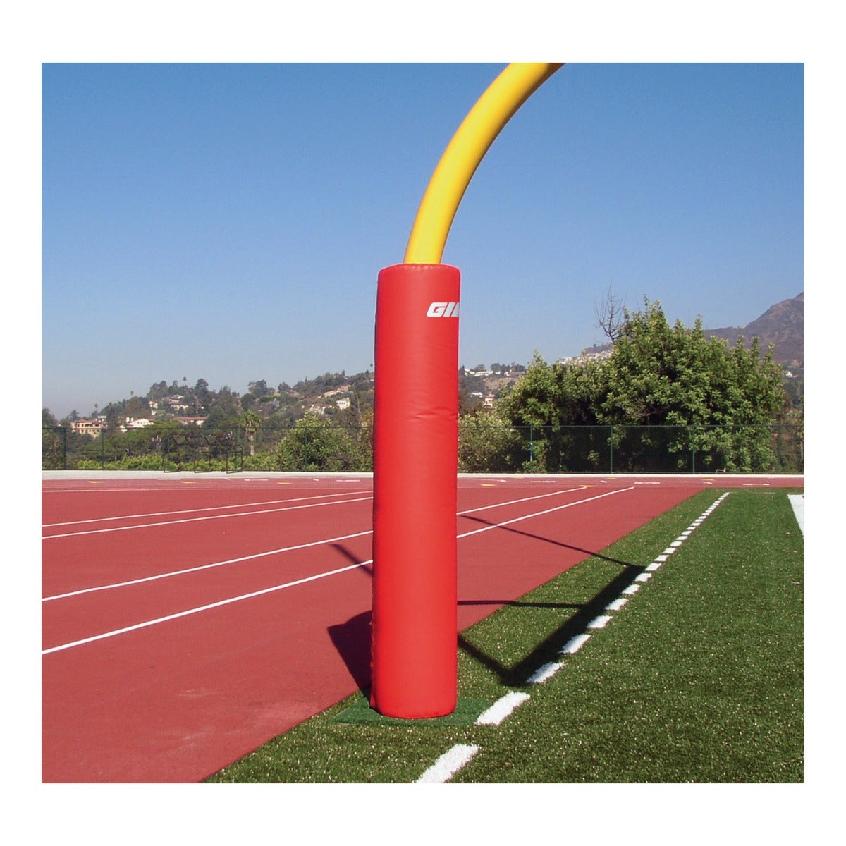Gill Athletics 6' Tall Post Pads 6 5/8" diameter, Red, No Graphics