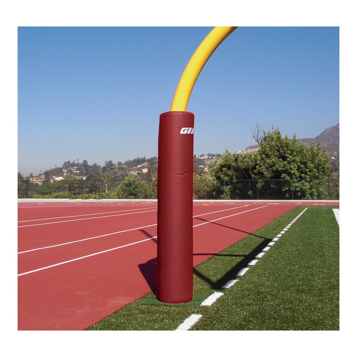 Gill Athletics 6' Tall Post Pads 6 5/8" diameter, Maroon, No Graphics