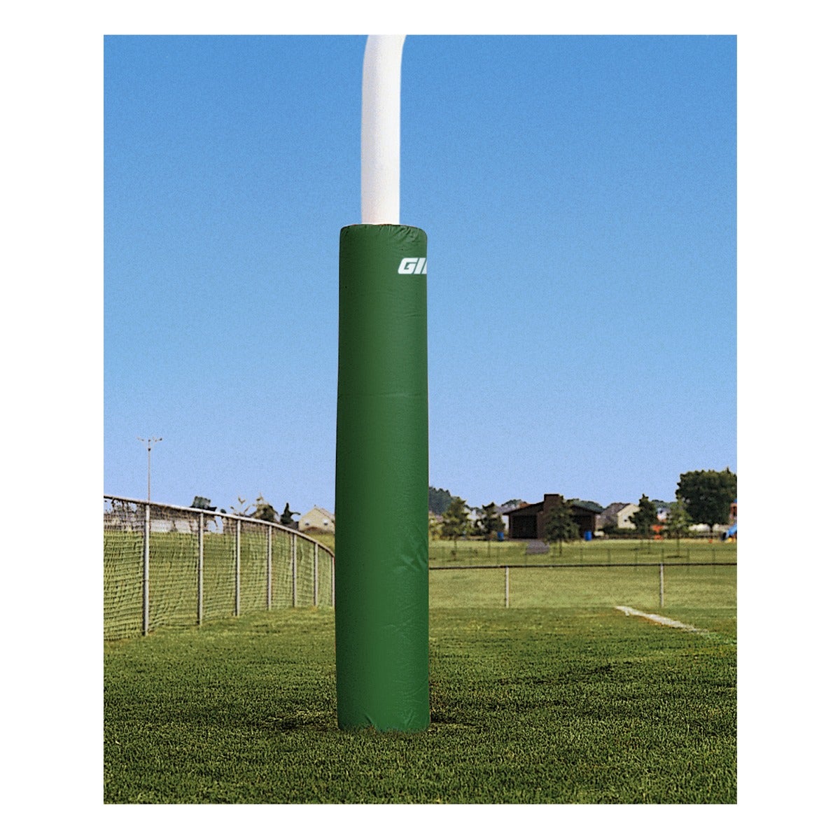 Gill Athletics 6' Tall Post Pads 4.5" - 5.56" diameter, Dark Green, Graphics