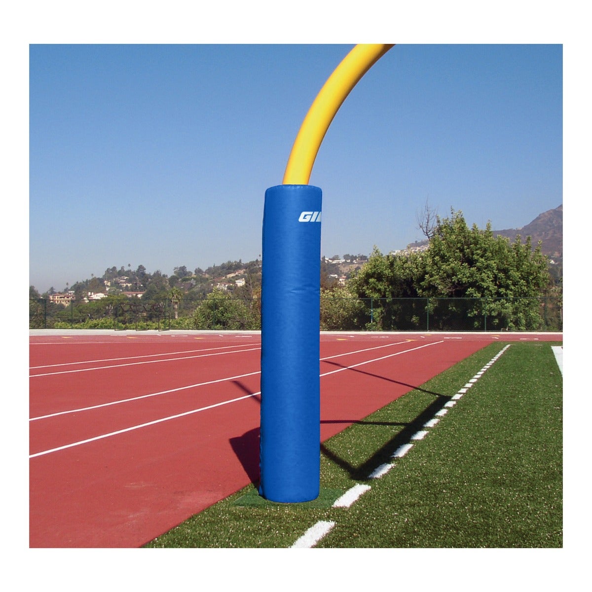 Gill Athletics 6' Tall Post Pads 6 5/8" diameter, Royal Blue, Graphics