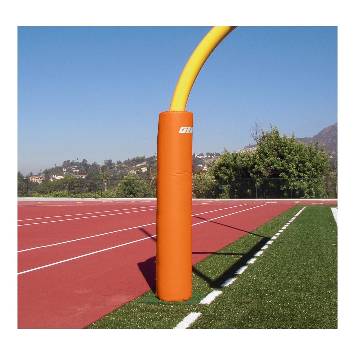 Gill Athletics 6' Tall Post Pads 6 5/8" diameter, Orange, Graphics
