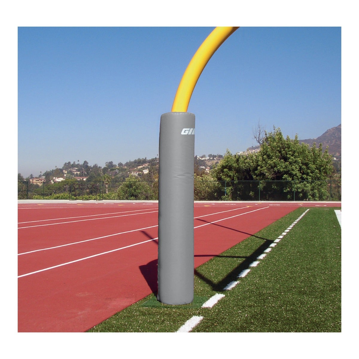 Gill Athletics 6' Tall Post Pads 6 5/8" diameter, Gray, Graphics