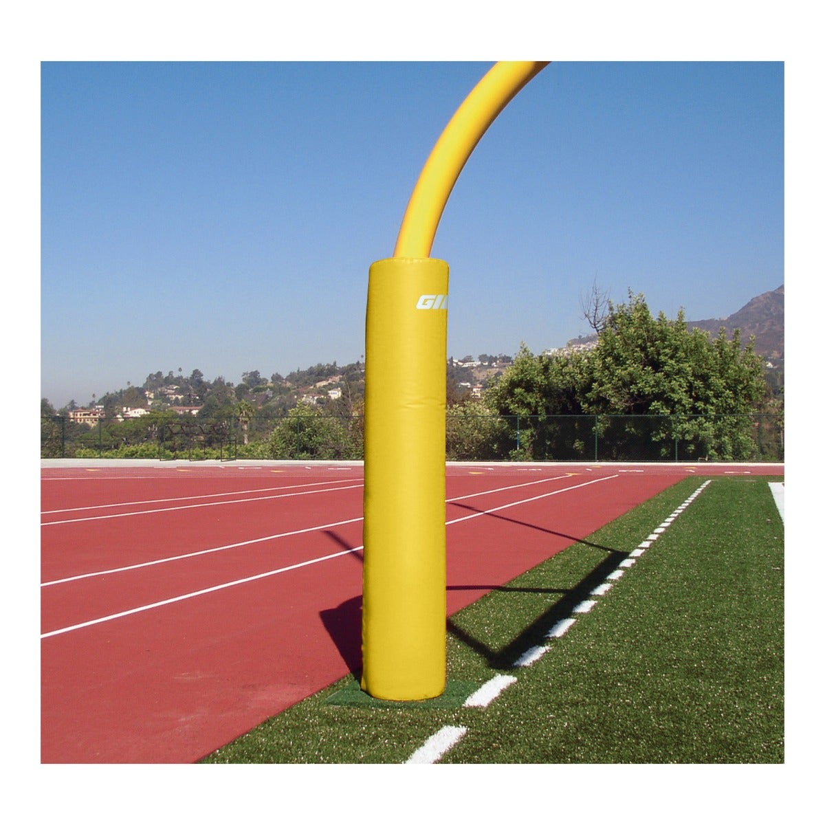 Gill Athletics 6' Tall Post Pads 6 5/8" diameter, Yellow Gold, Graphics