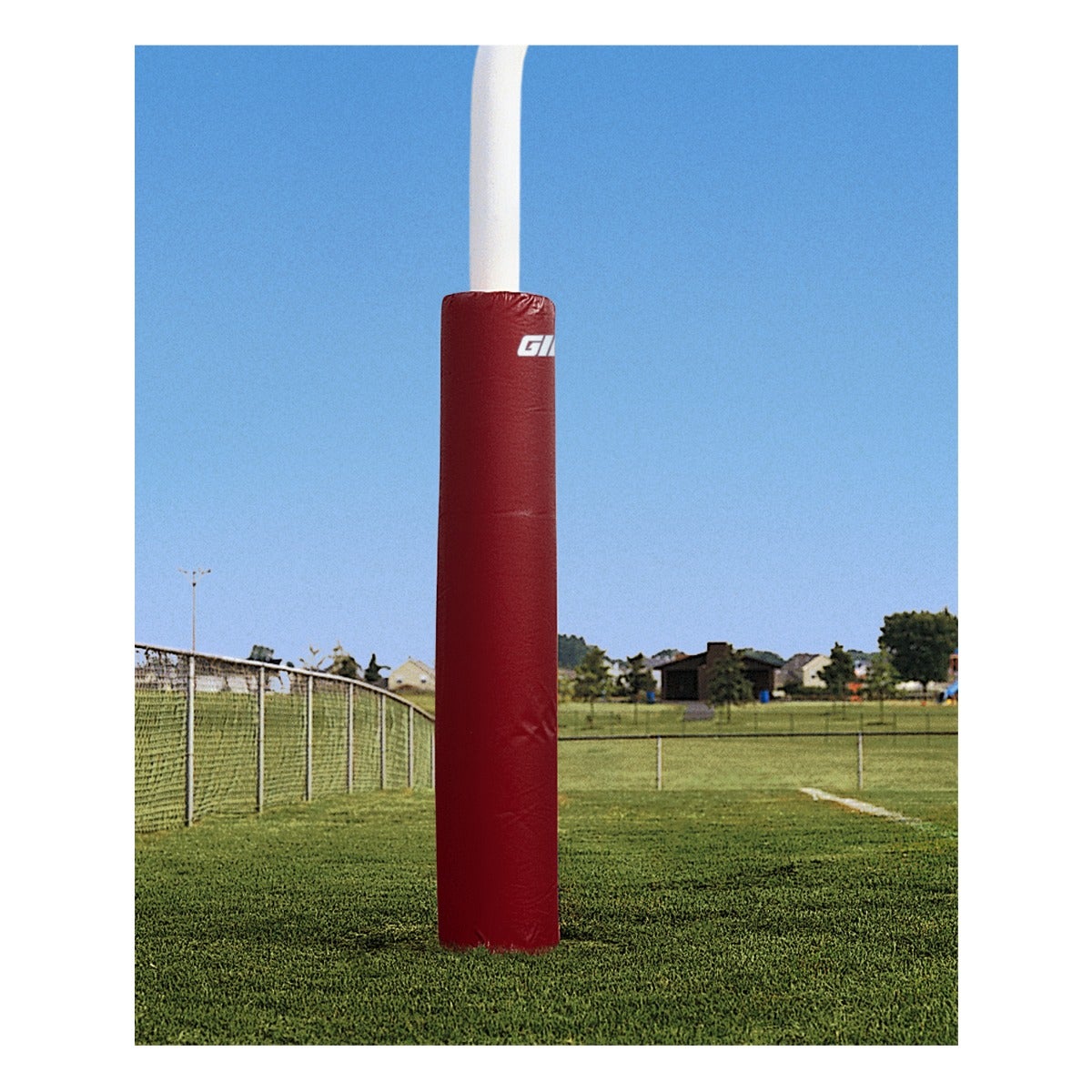 Gill Athletics 6' Tall Post Pads 4.5" - 5.56" diameter, Maroon, Graphics