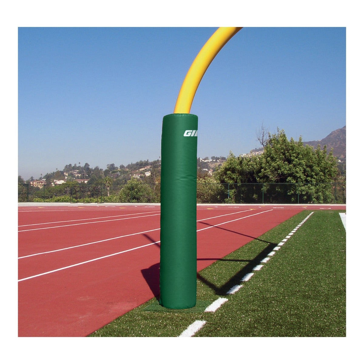 Gill Athletics 6' Tall Post Pads 6 5/8" diameter, Dark Green, No Graphics