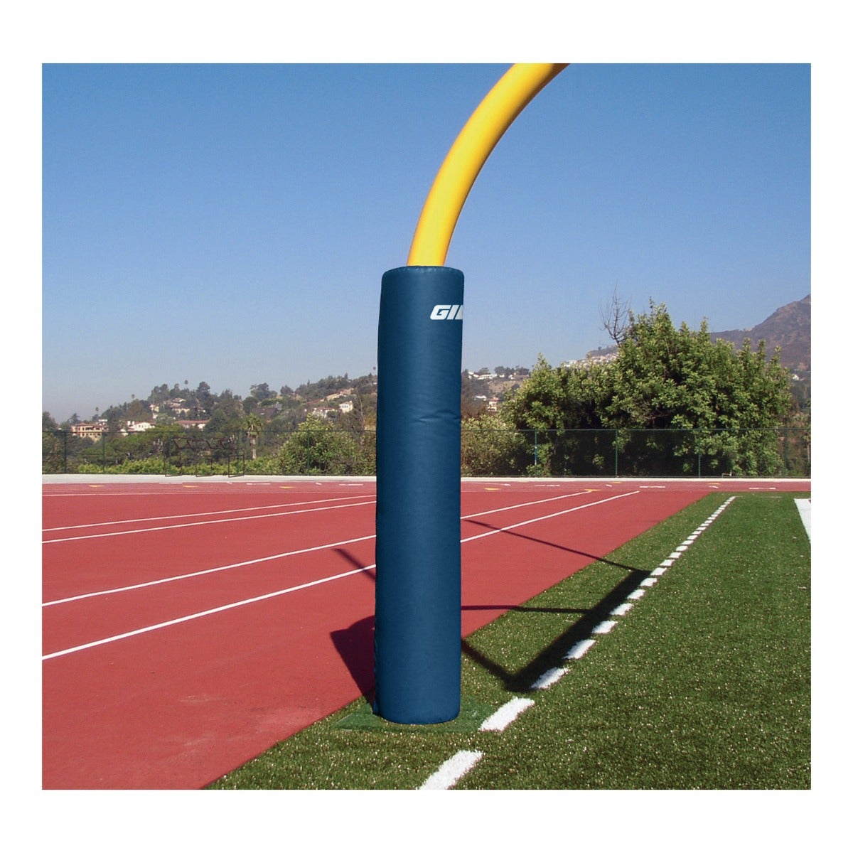 Gill Athletics 6' Tall Post Pads 6 5/8" diameter, Navy Blue, Graphics