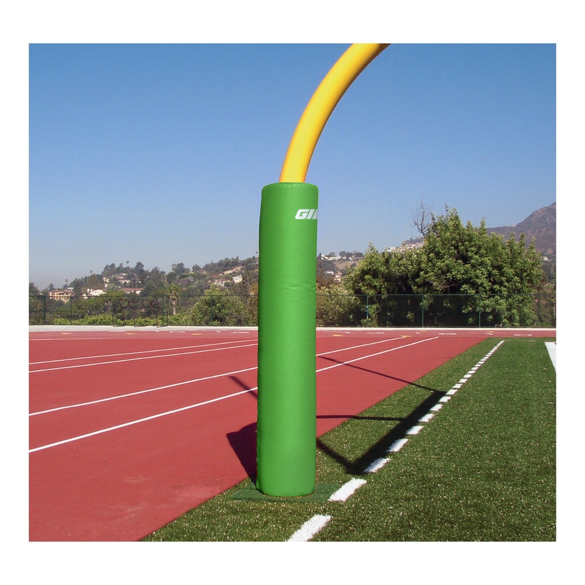 Gill Athletics 6' Tall Post Pads 6 5/8" diameter, Kelly Green, Graphics