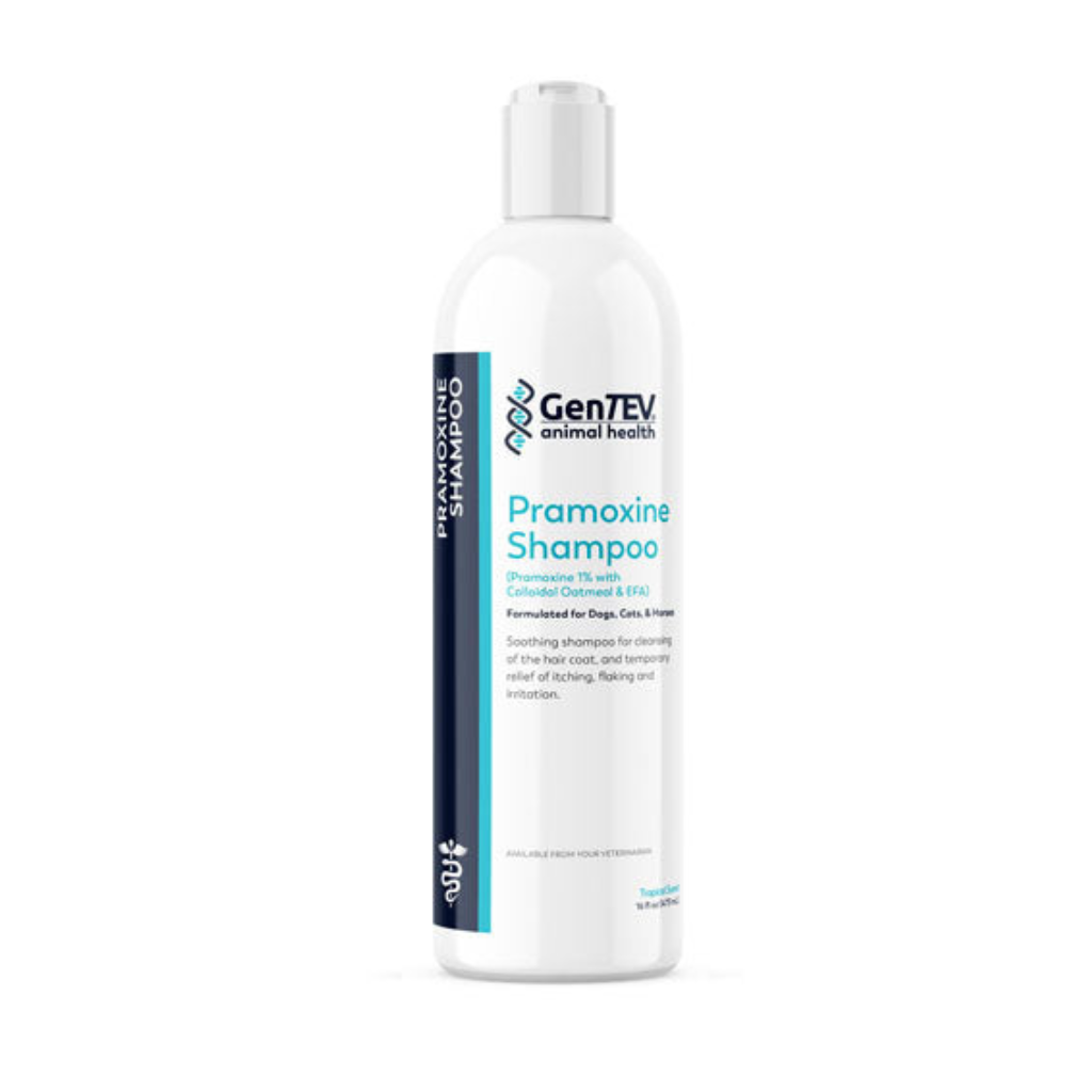 Gentev Pramoxine Shampoo for Dogs, Cats & Horses, 16 oz
