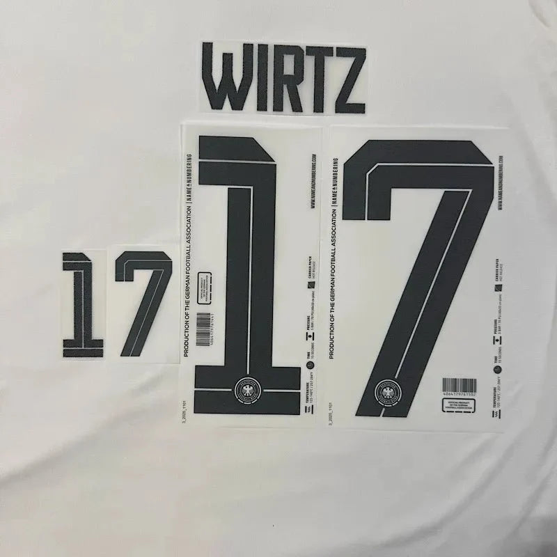 Germany 2026- Home WIRTZ #17 Youth Official Name Set