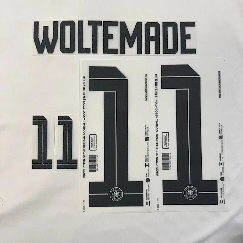 Germany 2026- Home WOLTEMADE #11 Youth Official Name Set