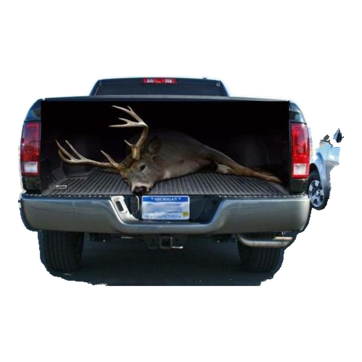 Giant White Tail Buck Open Truck Tailgate Wrap Vinyl Graphic Decal Sticker Wrap product photo