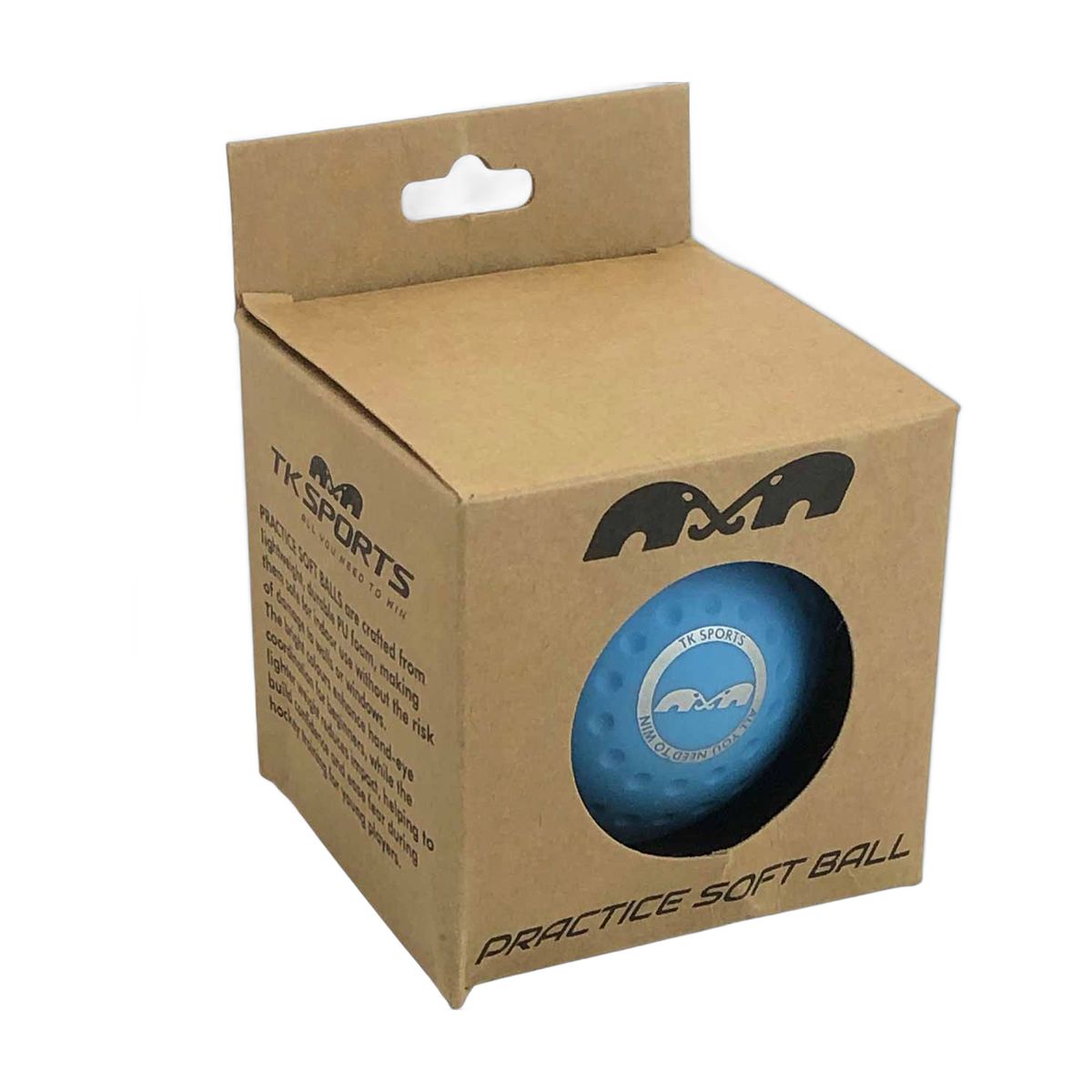 TK practice soft field hockey ball with dimpled surface and logo