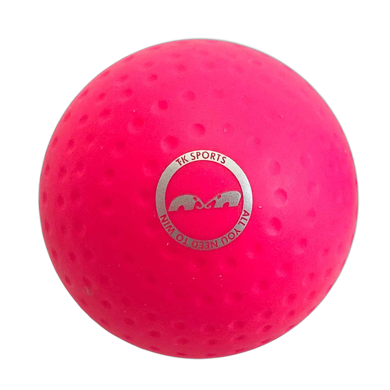 TK practice soft field hockey ball with dimpled surface and logo