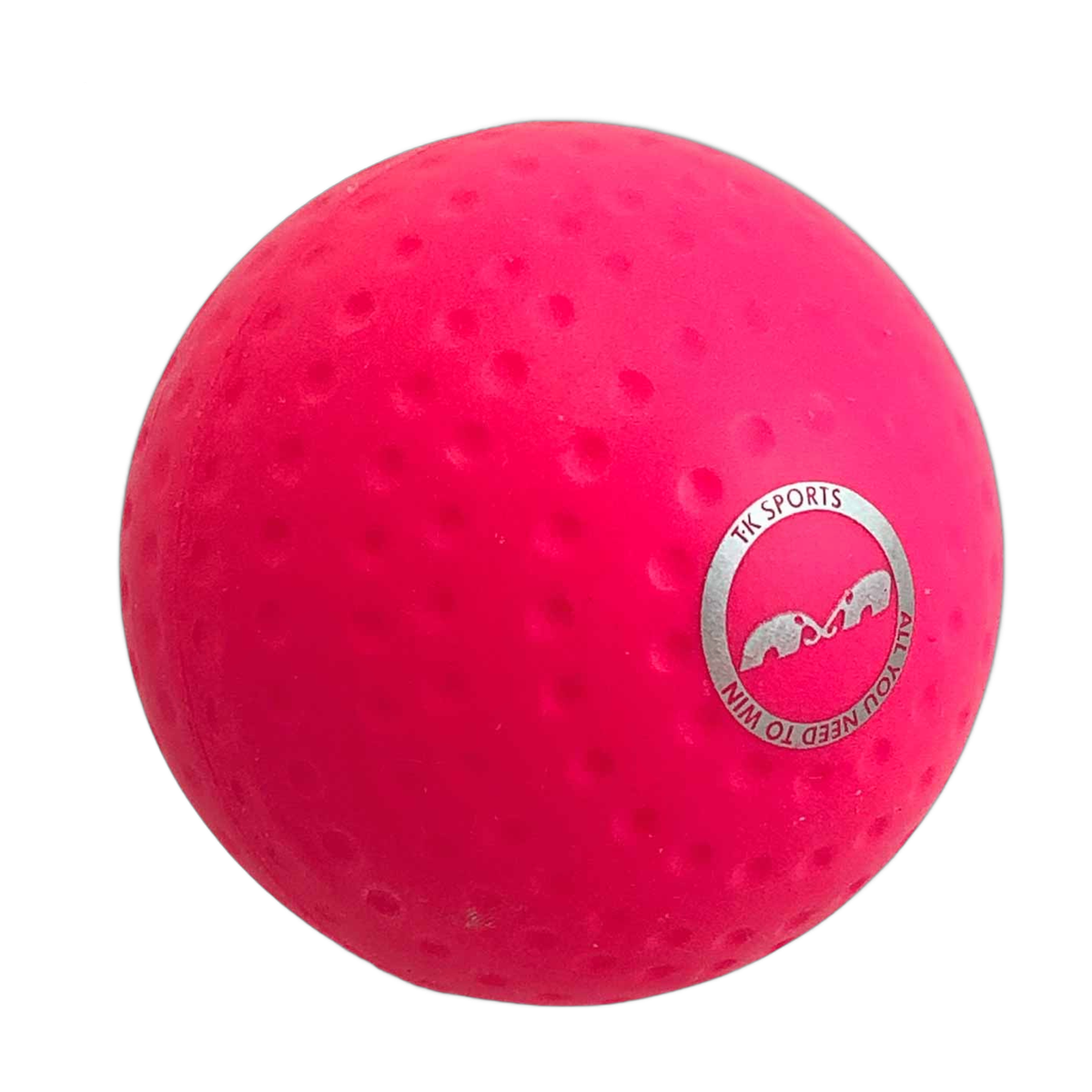 TK practice soft field hockey ball with dimpled surface and logo