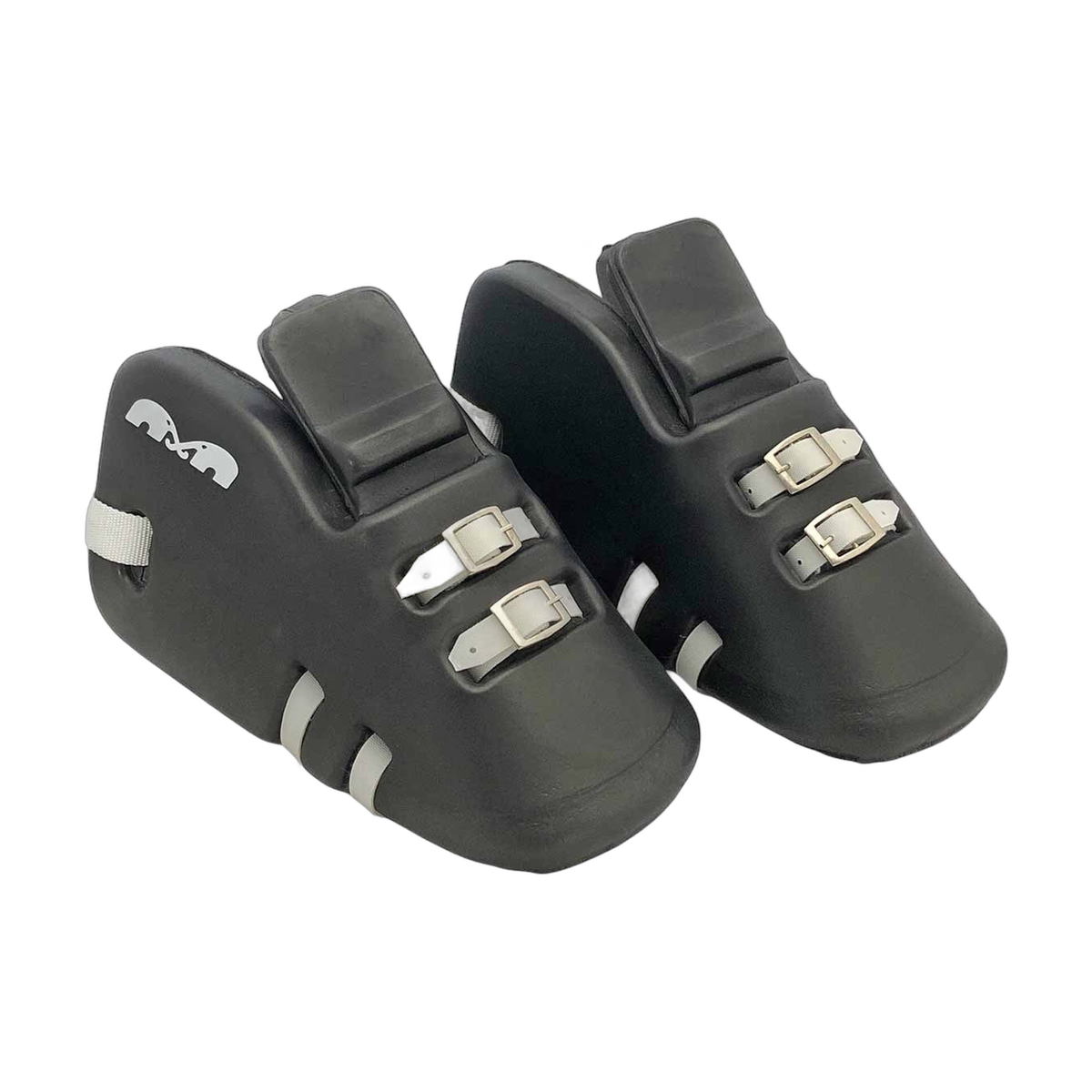 TK3 field hockey goalkeeper kickers featuring a durable foam construction, raised toe design, and adjustable buckle straps for a secure fit and controlled rebound.