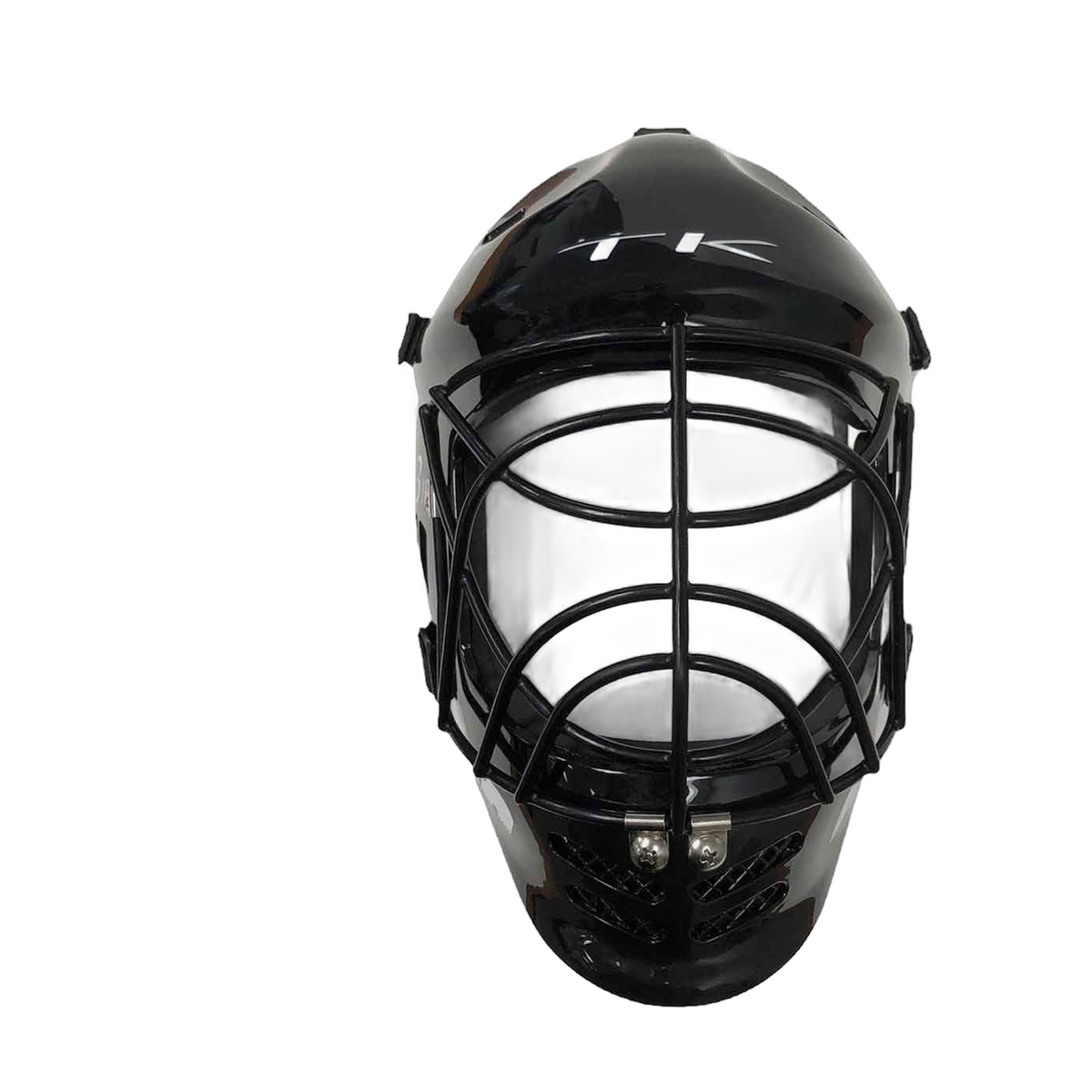TK3 Junior U-12 field hockey goalkeeping helmet with full face cage and protective shell designed for youth players
