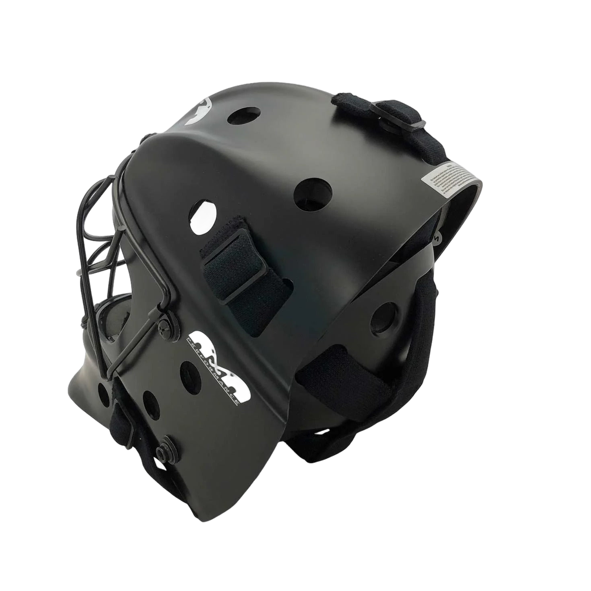 TK Performance field hockey goalkeeping helmet with full face cage, ventilated shell, and adjustable straps for secure protection