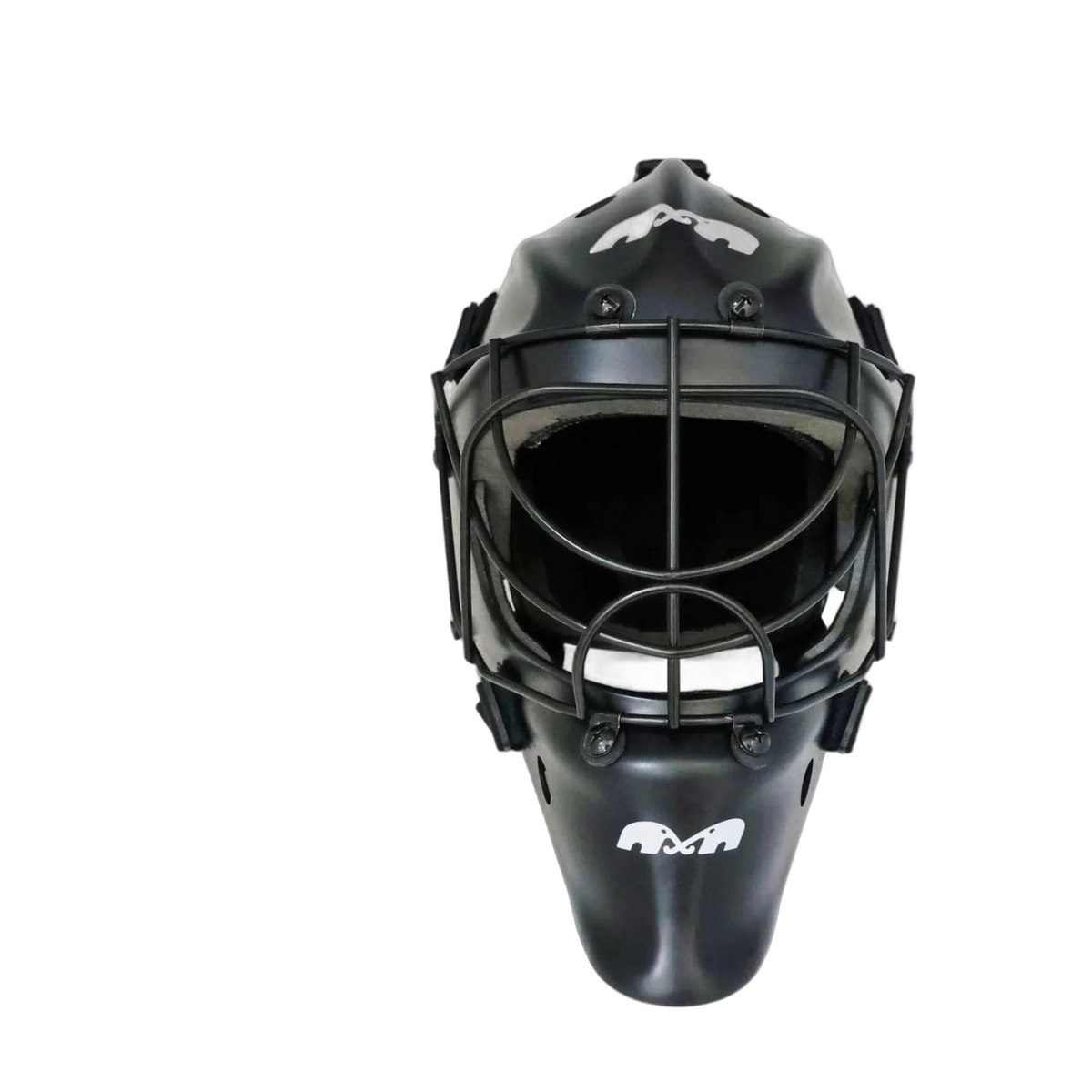 TK Performance field hockey goalkeeping helmet with full face cage, ventilated shell, and adjustable straps for secure protection