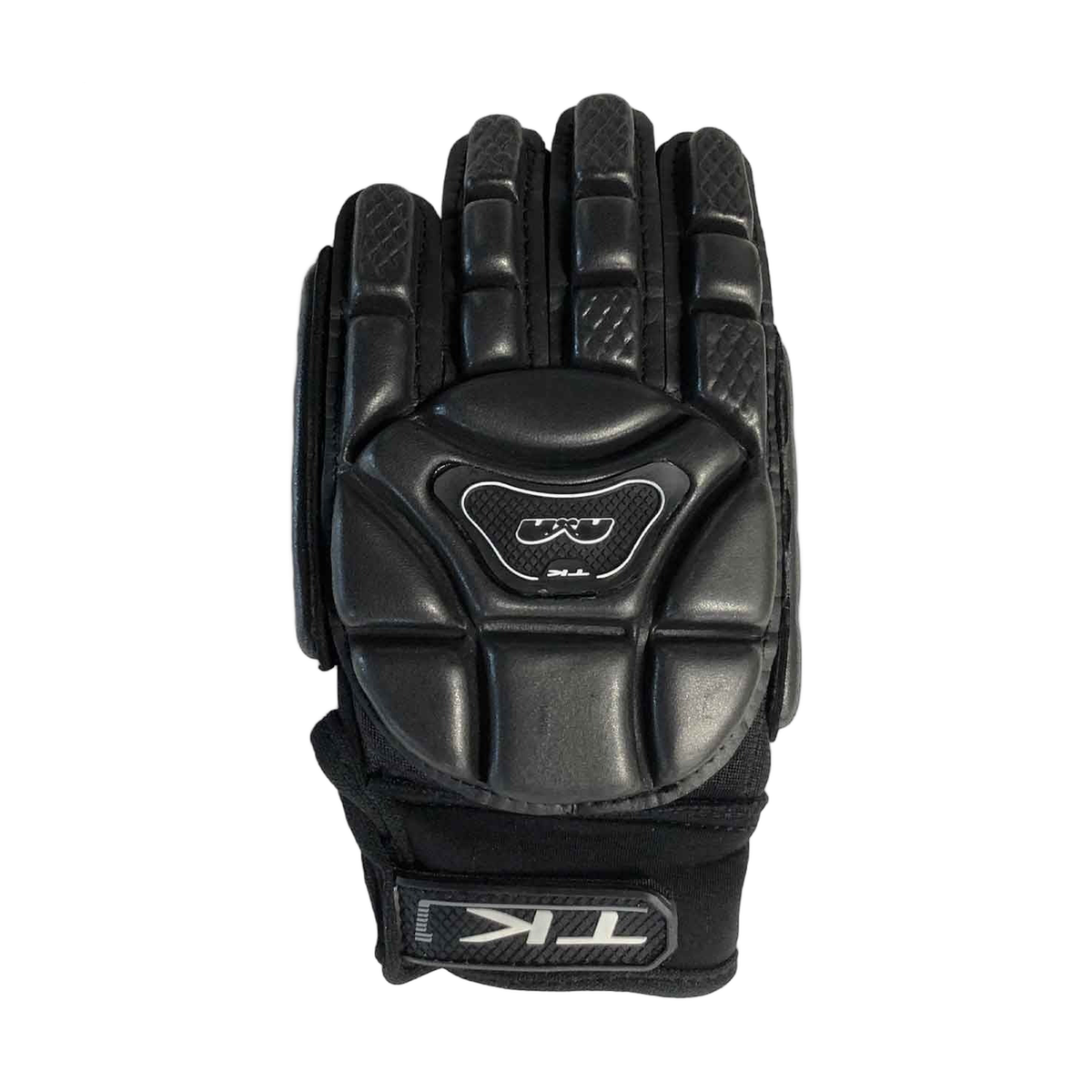 TK1 indoor field hockey glove with full finger padding and reinforced backhand protection