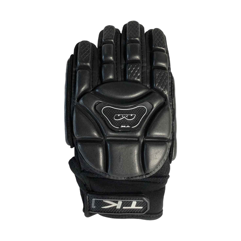 TK1 indoor field hockey glove with full finger padding and reinforced backhand protection